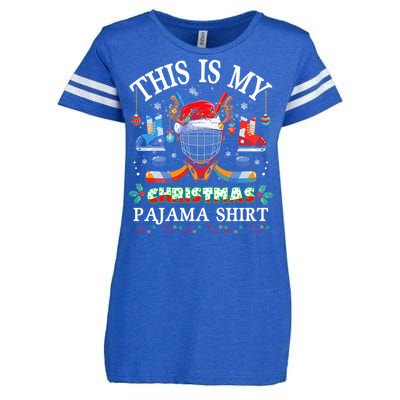 This Is My Christmas Pajama For Hockey Lover Cool Gift Enza Ladies Jersey Football T-Shirt