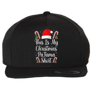 This Is My Christmas Pajama Funny Family Matching Xmas  Wool Snapback Cap