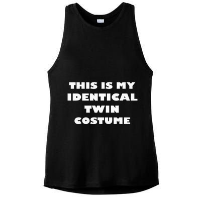 This Is My Identical Twin Costume Funny Halloween Costume Ladies PosiCharge Tri-Blend Wicking Tank