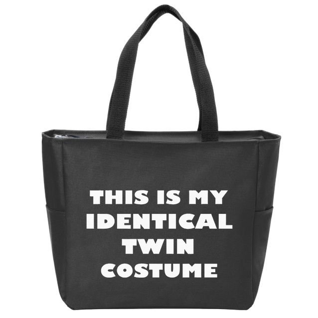 This Is My Identical Twin Costume Funny Halloween Costume Zip Tote Bag