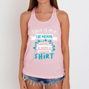 This Is My Car Washing Auto Detailing Car Detailer Women's Knotted Racerback Tank