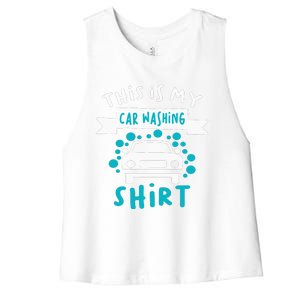 This Is My Car Washing Auto Detailing Car Detailer Women's Racerback Cropped Tank