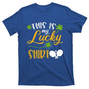 This Is My Lucky Table Tennis Shamrock Meaningful Gift St Patricks Day Cute Gift T-Shirt