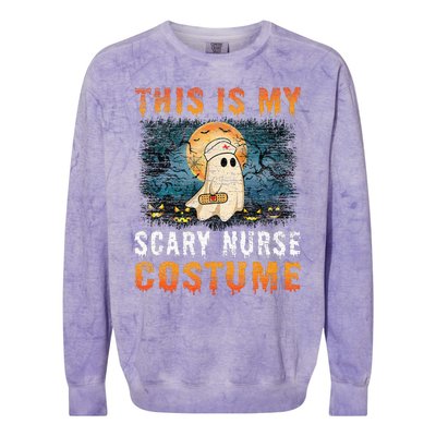 This Is My Scary Nurse Costume Fun Halloween Colorblast Crewneck Sweatshirt