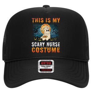 This Is My Scary Nurse Costume Fun Halloween High Crown Mesh Back Trucker Hat