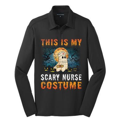 This Is My Scary Nurse Costume Fun Halloween Silk Touch Performance Long Sleeve Polo