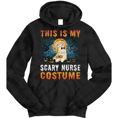 This Is My Scary Nurse Costume Fun Halloween Tie Dye Hoodie