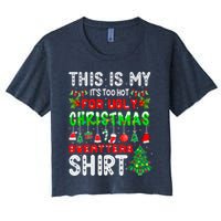 This Is My It's Too Hot For Ugly Christmas Sweaters Shirt Women's Crop Top Tee