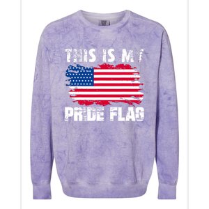 This Is My Pride Flag USA American 4th Of July Patriotic Day Colorblast Crewneck Sweatshirt