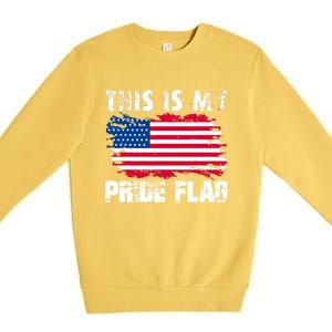 This Is My Pride Flag USA American 4th Of July Patriotic Day Premium Crewneck Sweatshirt