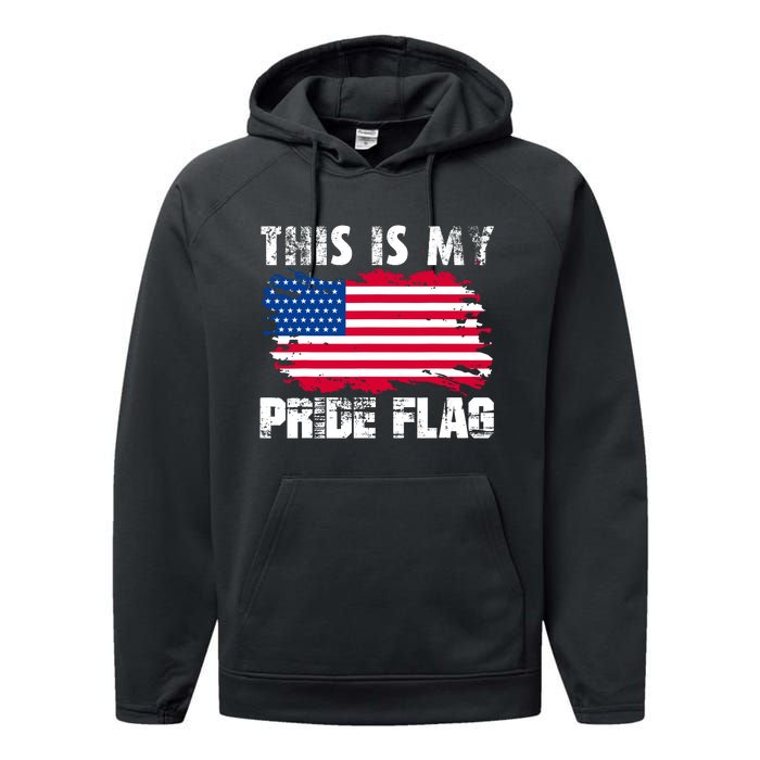 This Is My Pride Flag USA American 4th Of July Patriotic Day Performance Fleece Hoodie