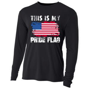 This Is My Pride Flag USA American 4th Of July Patriotic Day Cooling Performance Long Sleeve Crew