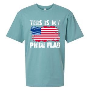 This Is My Pride Flag USA American 4th Of July Patriotic Day Sueded Cloud Jersey T-Shirt