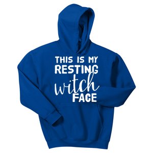 This Is My Resting Witch Face Funny Halloween Gift Kids Hoodie