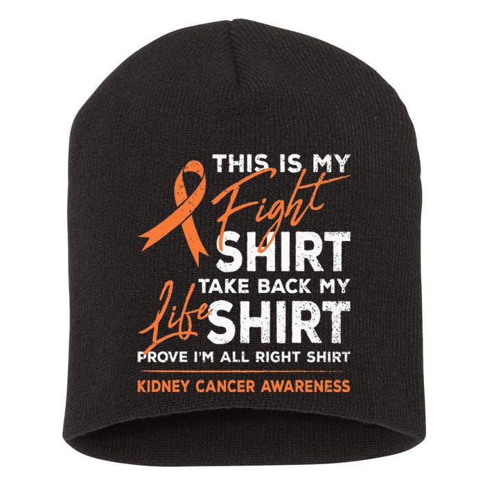 This Is My Fight Kidney Cancer Awareness Month Ribbon Short Acrylic Beanie