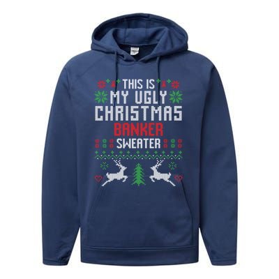 This Is My Ugly Christmas Banker Swea Performance Fleece Hoodie