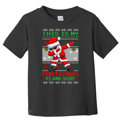 This Is My Christmas Pajama Dabbing American Santa Toddler T-Shirt