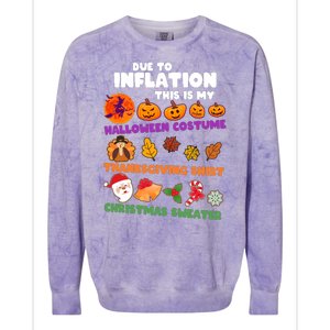 This Is My Halloween Costume Thanksgiving And Christmas Sweater Colorblast Crewneck Sweatshirt