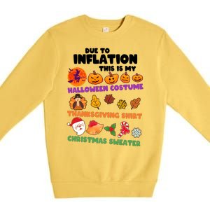 This Is My Halloween Costume Thanksgiving And Christmas Sweater Premium Crewneck Sweatshirt