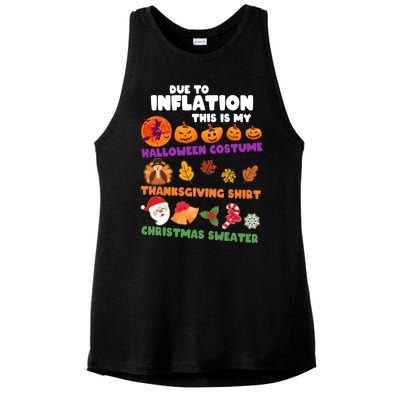 This Is My Halloween Costume Thanksgiving And Christmas Sweater Ladies PosiCharge Tri-Blend Wicking Tank