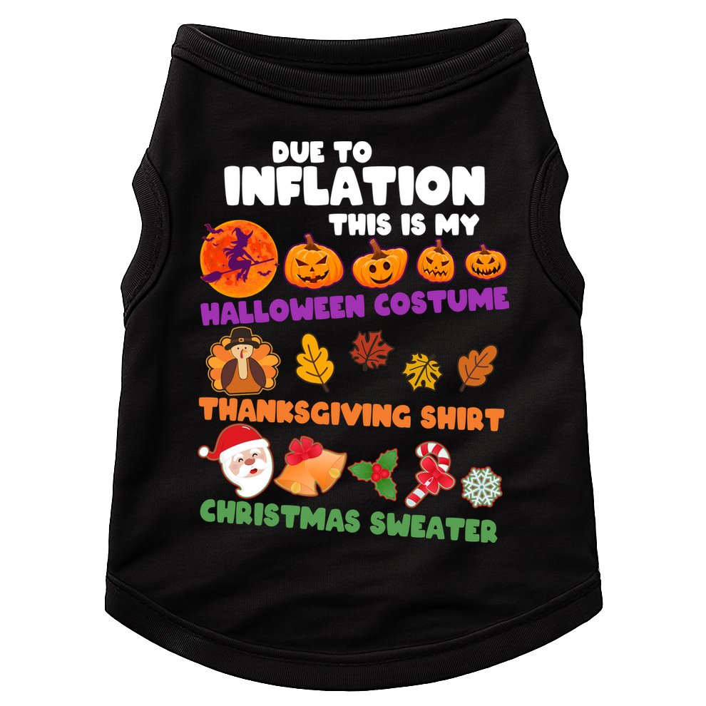 This Is My Halloween Costume Thanksgiving And Christmas Sweater Doggie Tank