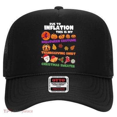 This Is My Halloween Costume Thanksgiving And Christmas Sweater High Crown Mesh Back Trucker Hat