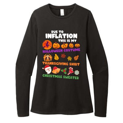 This Is My Halloween Costume Thanksgiving And Christmas Sweater Womens CVC Long Sleeve Shirt