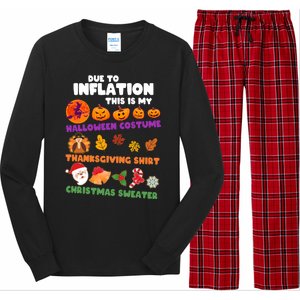 This Is My Halloween Costume Thanksgiving And Christmas Sweater Long Sleeve Pajama Set