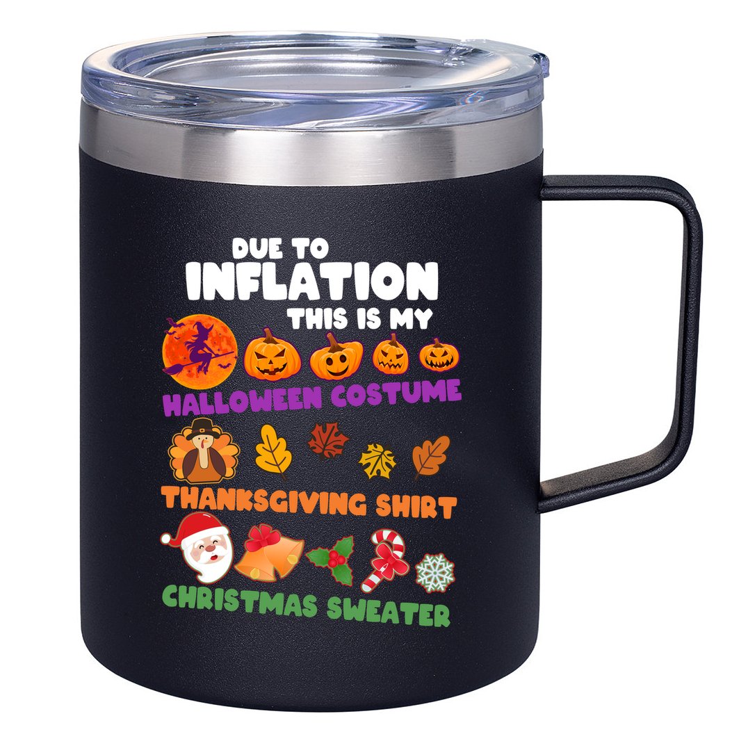 This Is My Halloween Costume Thanksgiving And Christmas Sweater 12oz Stainless Steel Coffee Mug