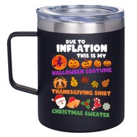 This Is My Halloween Costume Thanksgiving And Christmas Sweater 12oz Stainless Steel Coffee Mug