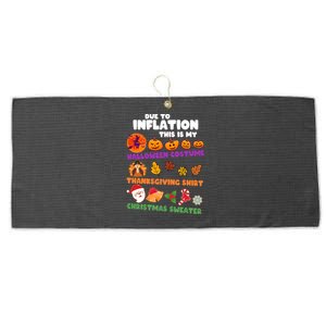 This Is My Halloween Costume Thanksgiving And Christmas Sweater Large Microfiber Waffle Golf Towel