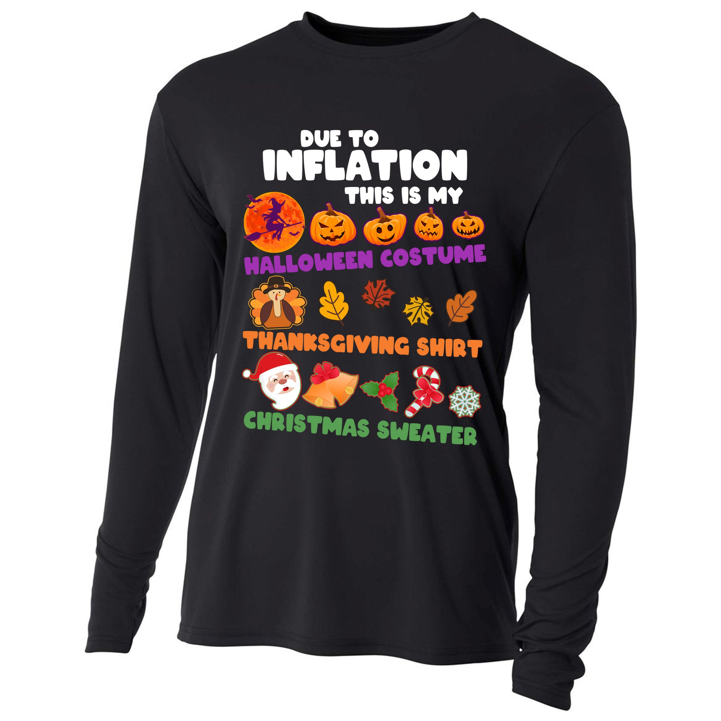 This Is My Halloween Costume Thanksgiving And Christmas Sweater Cooling Performance Long Sleeve Crew