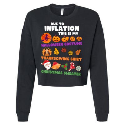 This Is My Halloween Costume Thanksgiving And Christmas Sweater Cropped Pullover Crew