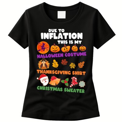 This Is My Halloween Costume Thanksgiving And Christmas Sweater Womens T-Shirt