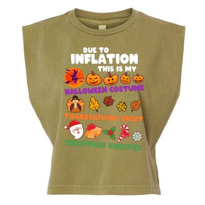 This Is My Halloween Costume Thanksgiving And Christmas Sweater Garment-Dyed Women's Muscle Tee