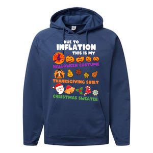 This Is My Halloween Costume Thanksgiving And Christmas Sweater Performance Fleece Hoodie