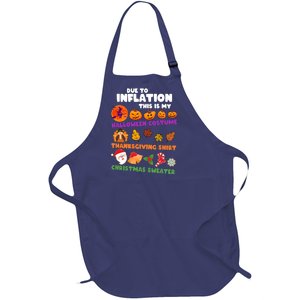 This Is My Halloween Costume Thanksgiving And Christmas Sweater Full-Length Apron With Pockets