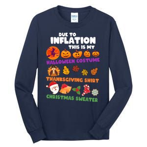 This Is My Halloween Costume Thanksgiving And Christmas Sweater Tall Long Sleeve T-Shirt