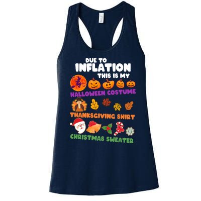 This Is My Halloween Costume Thanksgiving And Christmas Sweater Women's Racerback Tank