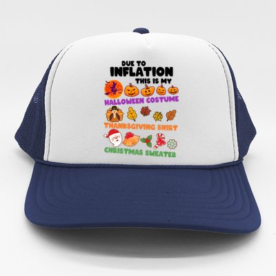 This Is My Halloween Costume Thanksgiving And Christmas Sweater Trucker Hat