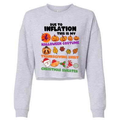 This Is My Halloween Costume Thanksgiving And Christmas Sweater Cropped Pullover Crew