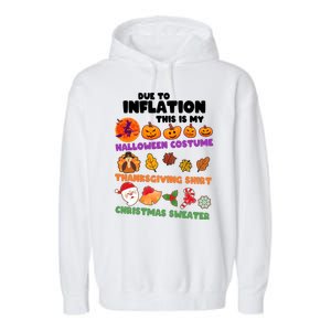 This Is My Halloween Costume Thanksgiving And Christmas Sweater Garment-Dyed Fleece Hoodie