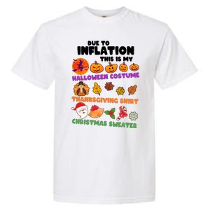 This Is My Halloween Costume Thanksgiving And Christmas Sweater Garment-Dyed Heavyweight T-Shirt