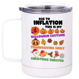 This Is My Halloween Costume Thanksgiving And Christmas Sweater 12 oz Stainless Steel Tumbler Cup