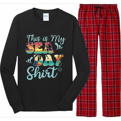 This Is My Sea Day Funny Family Summer Vacation Long Sleeve Pajama Set