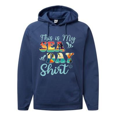 This Is My Sea Day Funny Family Summer Vacation Performance Fleece Hoodie