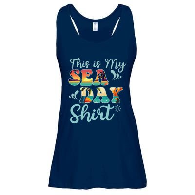 This Is My Sea Day Funny Family Summer Vacation Ladies Essential Flowy Tank