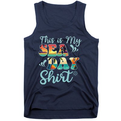 This Is My Sea Day Funny Family Summer Vacation Tank Top