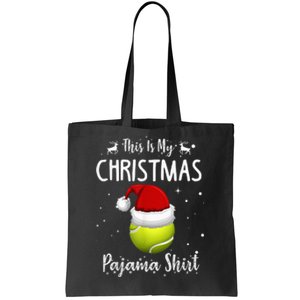 This Is My Christmas Pajama Shirt Tennis Christmas Tote Bag