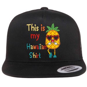 This Is My Hawaiian Tropical Luau Costume Party Hawaii Flat Bill Trucker Hat